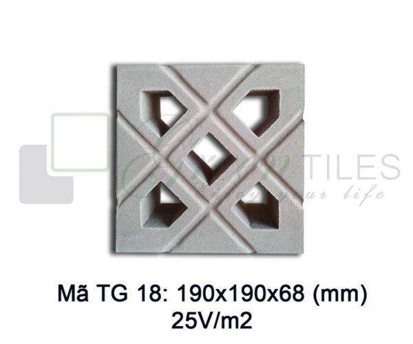 TG18 - Gạch bông gió 19x19cm